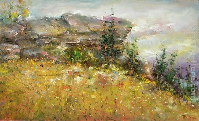 Mountain Landscape 09 painting - Ioan Popei Mountain Landscape 09 art painting